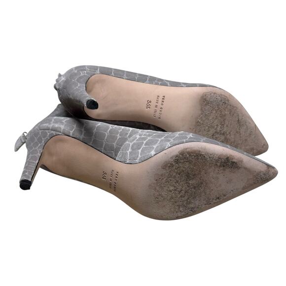 Chelsea Paris Gray Velvet Sabrine Italian Lace Front Booties 6.5 - Picture 6 of 14